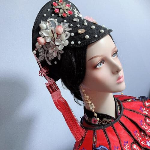 Ruyis Royal Hats For Women Wedding Palace Cap Qing Dynasty Empress Hat Anchor Network Host Headdress Model Accessories