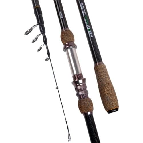 2.1M-2.7M Telescopic Fishing Rod Carbon Fiber Spinning Fishing Rod Feeder Carp For Fishing Sea Fish Pole MH Hand Fishing Rod