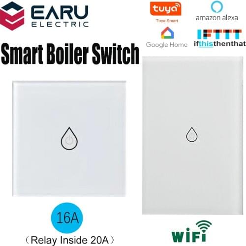 EU US WiFi Smart Timer Panel Wall Boiler Water Heater Wall Touch Switch Smart Life Tuya Voice Remote Control Alexa Google Home