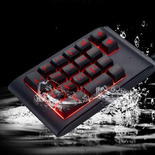 LX9B Three Colors RGB Backlit USB Wired Keyboard Waterproof Number Pad Numeric Keypad Mini Numpad Multi-functional Digital Keys