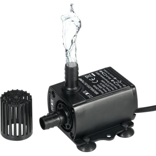 DC 5V 2.4W 250L / H Flow Rate Waterproof Brushless Pump Mini Submersible Non-brushless Water Pump Micro USB Submersible Pump
