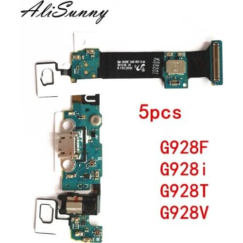 AliSunny 5pcs Charging Flex Cable for SamSung Galaxy S6 Edge Plus G928F G928i G928T G928V USB Port Dock Connector Parts