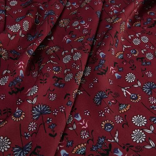 Hot Sale Printed Chiffon Fabric Vintage Summer Tissue For Sewing Dress And Skirts 45*150cm JA56