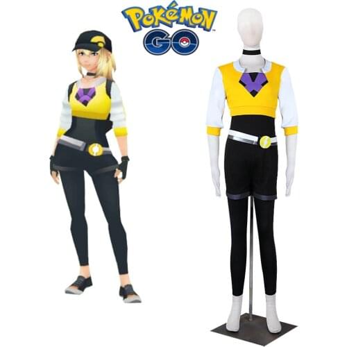 Pokemon GO Team Female Trainer Uniform Cosplay Costume Yellow