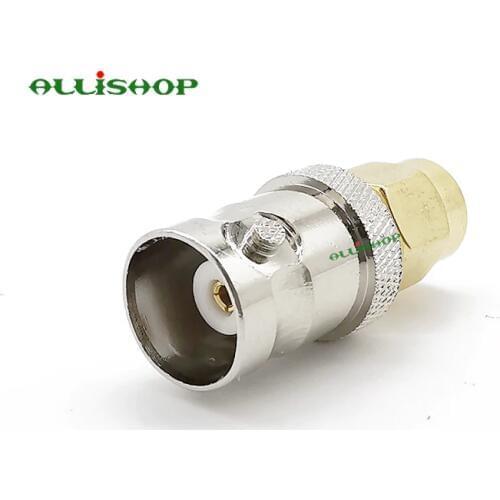 1Pcs SMA to BNC RF Adapter BNC Female to SMA Male RF Coaxial Adapter SMA Plug to BNC Jack RF Connector Coax Adapter