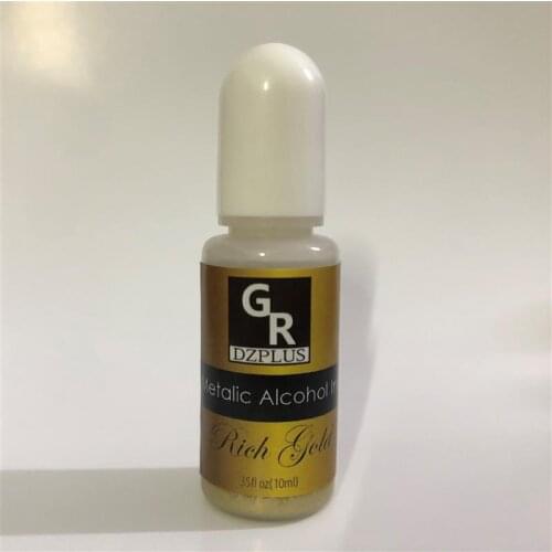 10ml Metallic Gold Silver Color Pigment Resin Pigment Liquid Resin Colorant Dye Ink Diffusion UV Epoxy Resin Jewelry Making