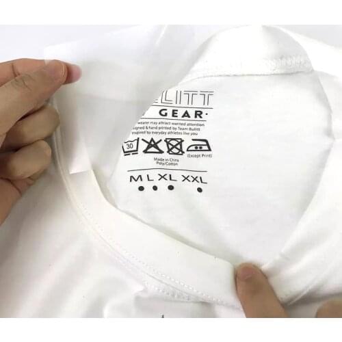 100Pcs/lot Custom Your LOGO printed heat transfer Iron on print Collar labels clothing care washing labels t shirt Collar tags