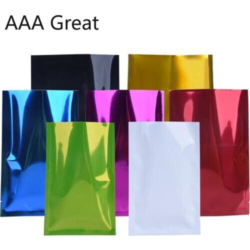 100pcs/Lot Heat Seal Storage Bags Aluminium Foil Vacuum Sealer Pouches Food Grade For Nuts Open Top Mylar Packaging Bags 7x10cm