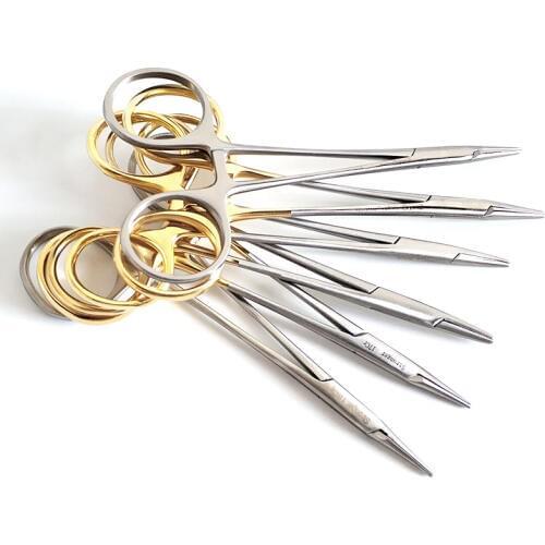 12.5cm Needle holder Straight tip Stainless steel medical pliers Surgical forceps Laboratory cutting pliers Needle clamp