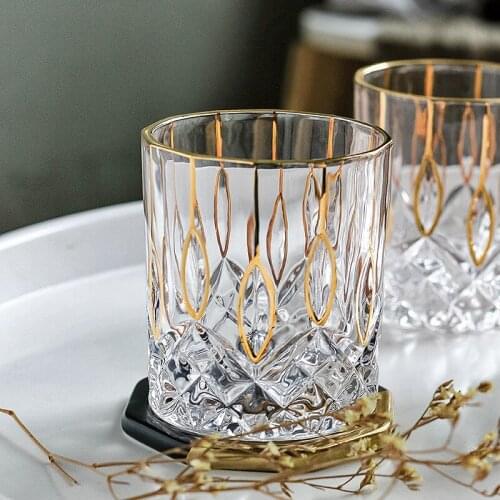 2 Pcs/slot classical transparent fashion whiskey wine glass party pub wine drinking glass cups 200828-05