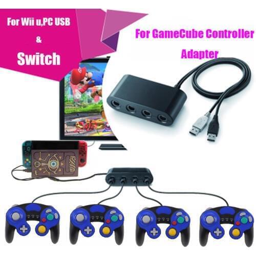 2 In 1 GameCube Controller Adapter Converter For Wii U PC For WiiU For Nintend Switch For NS