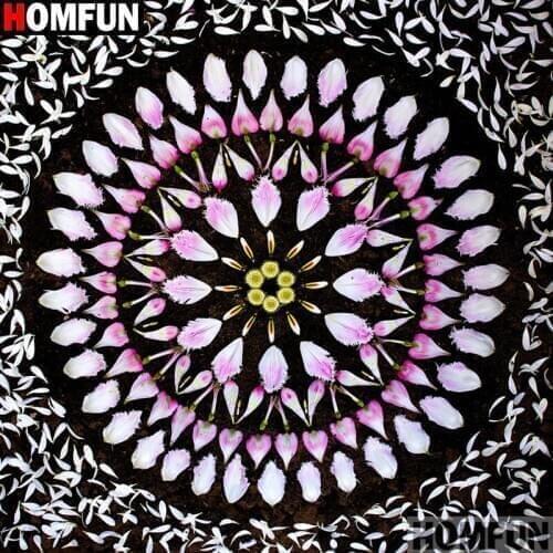 HOMFUN Full Square/Round 5D DIY Diamond Embroidery "Mandala flower" Diamond Painting Cross Stitch Rhinestone 5D Decor A15434