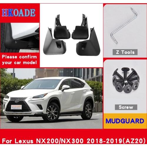 Car Fender Mud Flaps For Lexus NX NX200 NX300 2018 2019 Mudguards Splash Guards Fender Mudflaps Car Fender Accessories