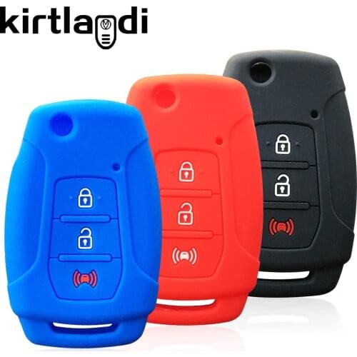 Flip Cover Key Silicone Protector Case for Ssangyong Tivoli 2020 Rexton Korando C 3 Buttons Keyless Key Holder Shell Accessories
