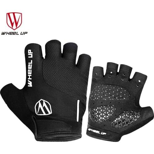 WHEEL UP Breathable Bicycle Gloves Half Finger Sun Protection Bike Gloves Fitness Gloves Men Shock Absorption Cycling Gloves