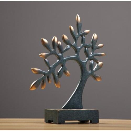 Plant Tree Figurines Table Craft Nordic Living Room Minimalist Figurines Resin Office Dekoracje Do Pokoju Bedroom Decor DM50GT