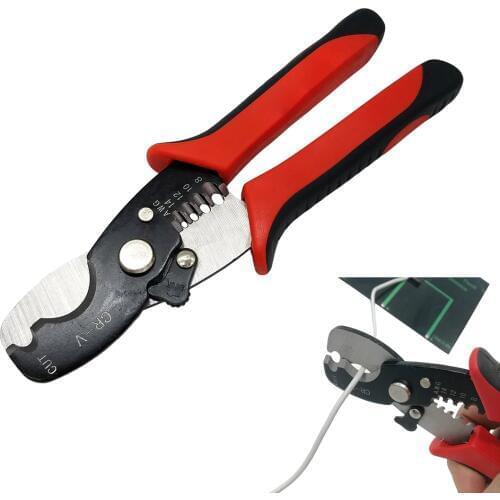 Julydream Wire Stripper Cable Cutting Scissor Stripping Pliers Cutter Multi Tool 7 inch 1.6-4.0mm Ferramentas Herramientas
