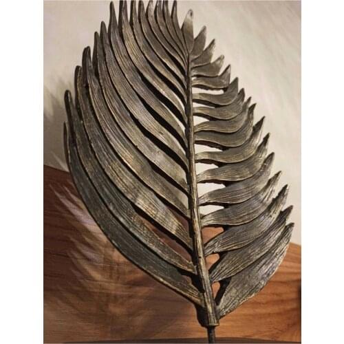 Minimalist Designed High Ornaments Craft Figurines House Detail Decoration Home Quality Creative Leaf New 2021 Decorative Modern