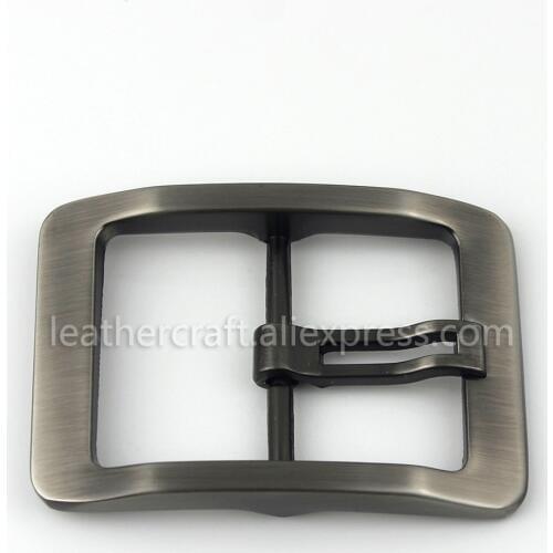 1x 40mm Fashion Metal Brushed Men Belt Buckle Center Bar Single Pin Buckle Leather Craft Belt Strap Webbing 1-1/2"