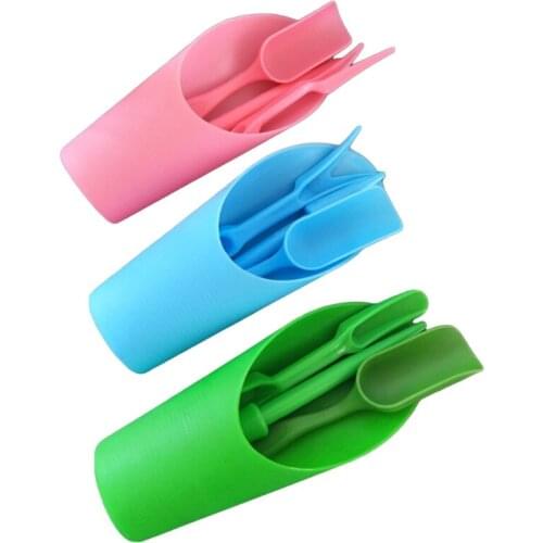 4Pcs Garden Planter Kit Sowing Shovel Scoop Bucket Spoon Succulents Seedlings Tool Bonsai Fertilizer Drilling Device DIY