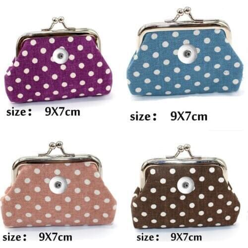 New Vintage 18mm Snap Buttons Jewelry Butterfly Flower Snap Button Purse Bag Small Coin Wallets Pouch for Girl Women Gift