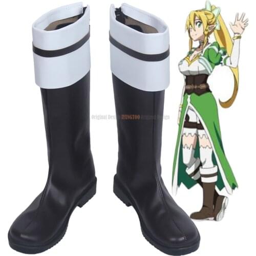 Leafa Shoes Cosplay Sword Art Online Kirigaya Suguha Cosplay Boots Shoes Custom Made