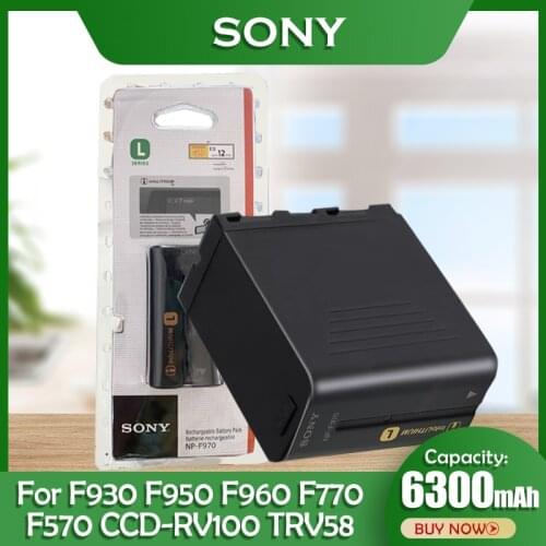 Original Sony NP-F970 NP F970 NPF970 Camera Battery F930 F950 F960 F770 F570 CCD-RV100 TRV58 DCR-TRV110K RV100 TRV58 DSR-PD150P