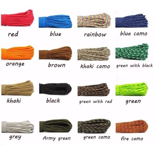 5M/10M 4mm Paracord 550Ibs Dia.4mm 7 Stand Cores Lanyard Camping Hilking Clothesline Cuerda Escalada Military Spec Type Outdoor