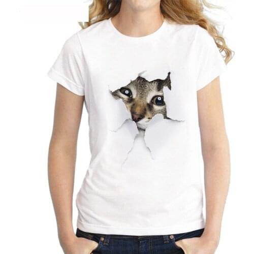 3DT Shirts for Men and Women Super Cute and Cute 3d Cat Short-sleeved O-neck Ultra-thin Breathable Summer New T-shirt Plus Size