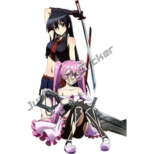 Sexy Car Sticker Akame Ga Kill! Akame & Mein Anime Vinyl Decal Bumper Window Phone Trunk Cover Scratches Accessories KK13x8cm
