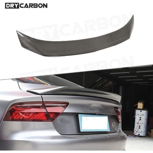 Carbon Fiber Rear Trunk Lip Spoiler For Audi A7 S7 RS7 2013-2017 Car Boot External Decoration