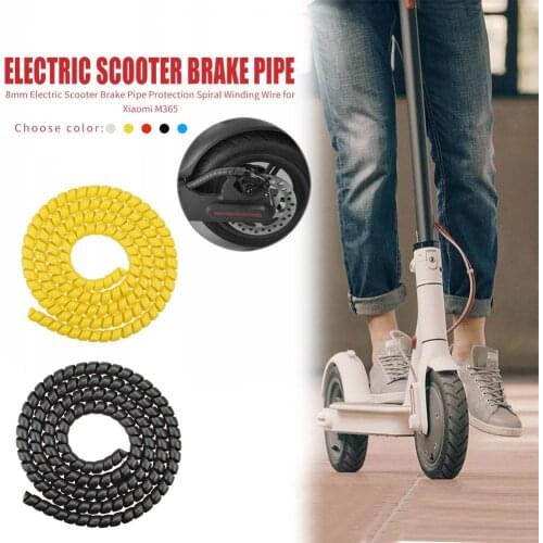 Durable Electric Scooter Brake Pipe Delicate Design Electric Scooter Brake Pipe Protection Spiral Winding Wire for Xiaomi M365