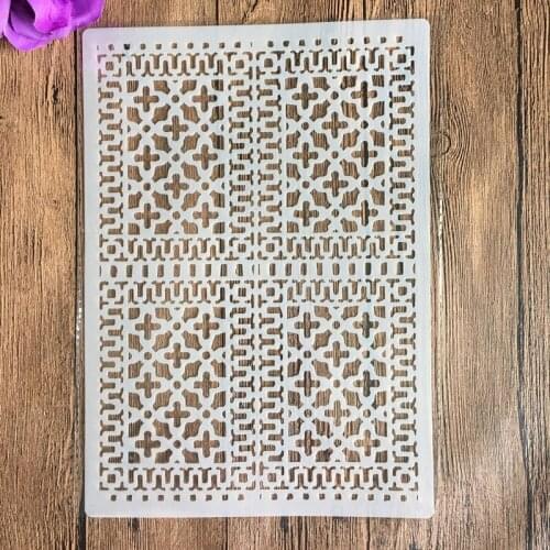 A4 29 *21cm Retro pattern DIY Stencils Wall Painting Scrapbook Coloring Embossing Album Decorative Paper Card Template,wall