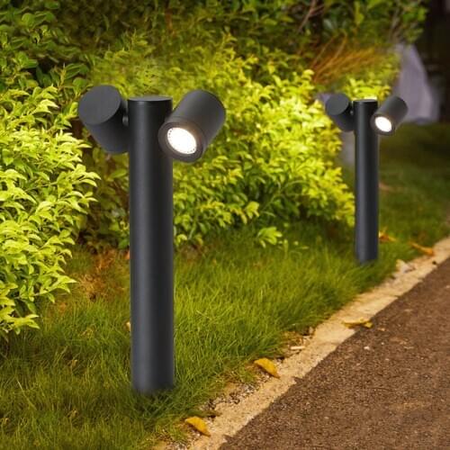 Thrisdar GU10 18W Outdoor Garden Lawn Pillar Lamp Waterproof Villa Fence Pathway Light Landscape Pathway Column Bollards Light