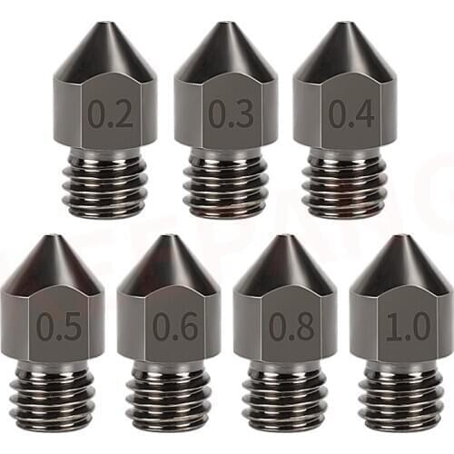 0.2-1.0 0.4MM MK8 Nozzle Super Hard Steel Mold Corrosion-Resistant Extruder Nozzles upgrade for a8 a6 CR-10 Ender-3 3d printers