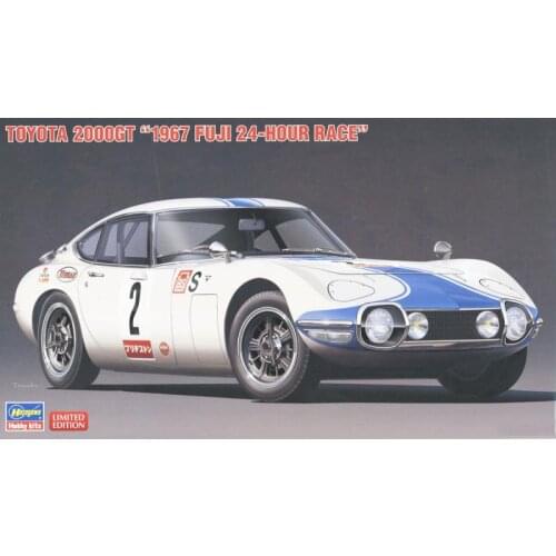 1/24 Hasegawa Plastic Assembly Car Model Toy Toyota 2000GT 1967 Fuji 24 Hours Endurance Race Static Model DIY Assembly Kit 20464