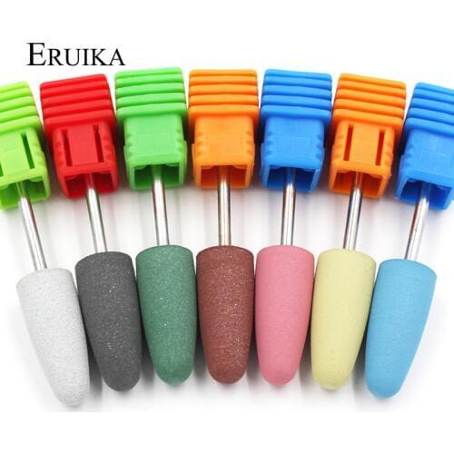ERUIKA 1PC Rubber Silicon Carbide Nail Drill Bit Flexible Polisher Manicure Machine Nail Accessories Electric Nail File