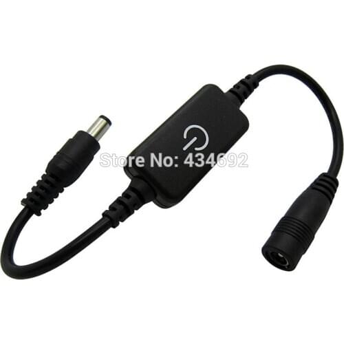 10PCS/LOT iTouch LED Dimmer Touch Switch For Single Color LED Strip Lamp DC 12V/24V In Line Style Black/White