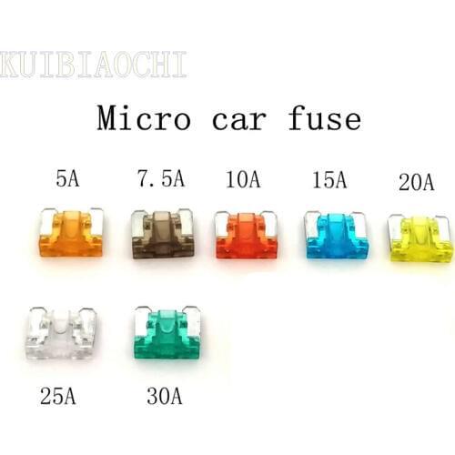 10pcs/lot Micro Automotive Fuses Micro car fuse 5A 7.5A 10A 15A 20A 25A 30A