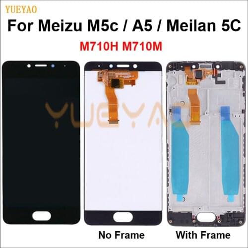 100% Tested LCD For Meizu Meilan M5C 5C A5 M710H LCD Display Touch Screen Sensor Digitizer Glass Assembly Black White Color