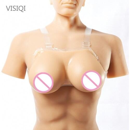 1200g Brown round shape Soft Silicone Breast Forms Crossdress Drag Queen Transsexual Transgender Boobs