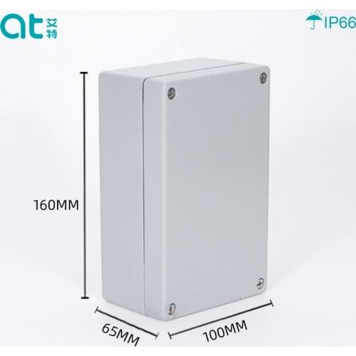 160*100*65MM IP66 Waterproof Die casting Aluminum Junction Box Metal Enclosure Case Custom Box for Circuit Breaker Wiring
