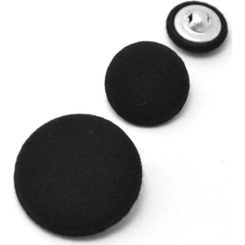 20pcs Pure black double cotton cloth button coat windbreaker suit cuff button