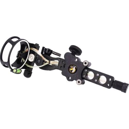 5 pins .019" Bow Sight with Micro Adjust Detachable Bracket, Sight Light - Black for compound bow archery