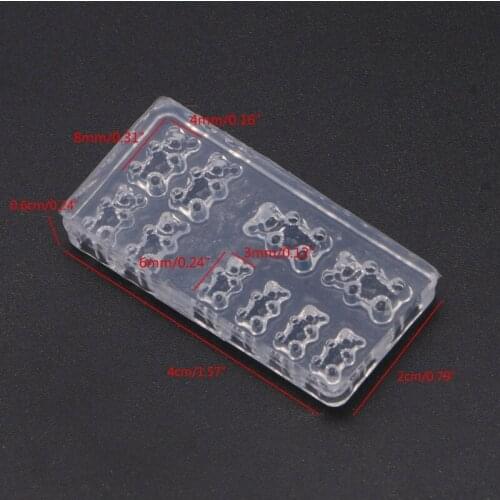 5Pc Cute Bear Nail Art Silicone Mini Gummy Bear Mold Candy Bear Resin Art Craft