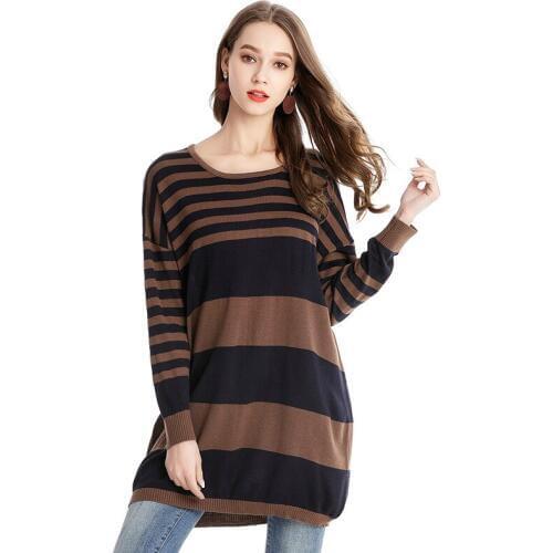 AECU Dress Women Winter Dress Feminine Knitted Cotton Skinny Sweater Dress For Women Loose O-neck Dress Female Elegant Vestido