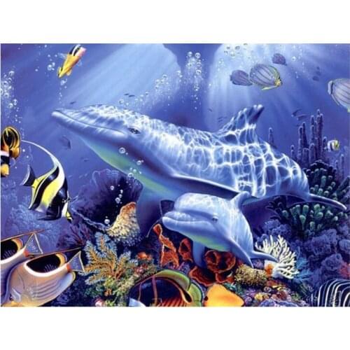 Full Round drill 5D DIY Diamond embroidery Fireworks whales Diamond Painting Cross Stitch Rhinestone Mosaic decoration