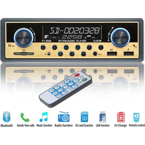 Car Radio Stereo Player Bluetooth Phone AUX-IN MP3 FM/USB/1 Din/remote control 12V Car Audio Auto 2020 Sale New