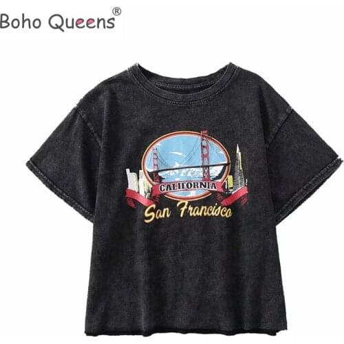 Женские укороченные футболки BOHO QUEENS China At AliExpress