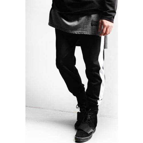 Mens pants loose big new fashion trend all kinds of casual Leggings cut line color jogger pants, legged sports pants